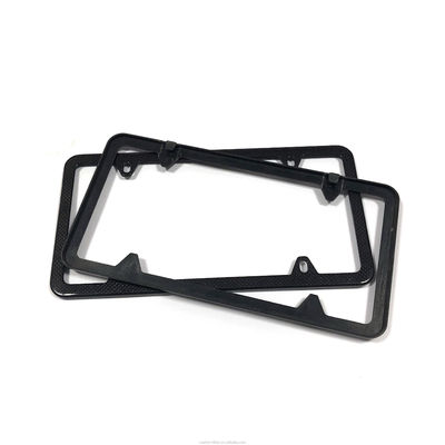 Vierhoeken koolstofvezel kentekenplaat beugel dekking Auto kentekenplaat frame