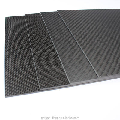 100% zuivere ultradunne koolstofvezelplaten Rigid Twill Weave 1,5 mm