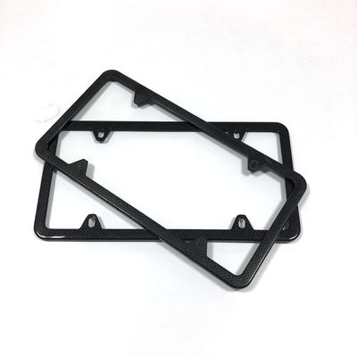 4 Hole Carbon Fiber License Plate Frame Motorfiets Thin US Standard