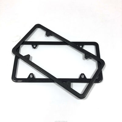 Vierhoeken koolstofvezel kentekenplaat beugel dekking Auto kentekenplaat frame