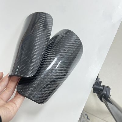 Carbonvezel Voetbal Leg Guard Brace Ondersteuning Kalf Pads Compressie Voetbal Shin Sponge Brace