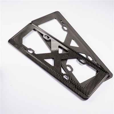 Blue Carbon Fiber License Plate Frame Carbon Fiber Car Plate Holder Voor auto's in de VS en Canada