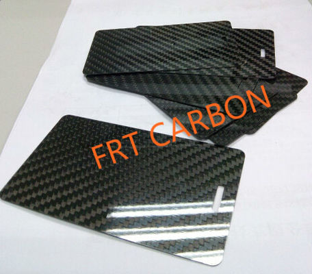 Custom Cnc Cutting Carbon Fiber Sheet 0.25mm 0.5mm 1mm 56mm 78mm Voor naamkaart Visiecart Baggage Tag