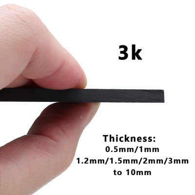 Custom Cnc Cutting Carbon Fiber Sheet 0.25mm 0.5mm 1mm 56mm 78mm Voor naamkaart Visiecart Baggage Tag