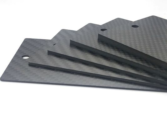 Cfrp-plaat Glanzend zwart koolstofvezelplaat 3 mm 200x300 mm